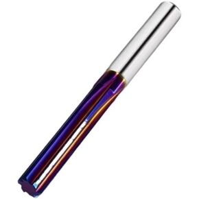Carbide Reamer CNC Machine Hole Deburring Tool Blue Coating HRC60 Lath Cutter Drill Stainless Steel Hard Steel 6mm 8mm 1PCS(4.5mm)