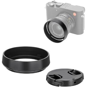 Metal Lens Hood with a Lens Cap for Leica Q3 Q2 Q Digital Camera Lens Replaces Leica Round Lens Hood Q Lens Cover (Not Compatible with Leica Original Lens Cap)