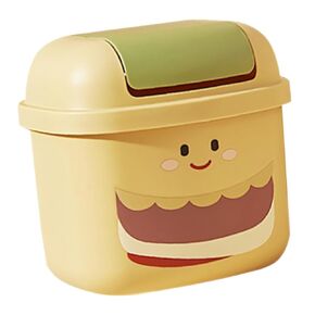 Mini Countertop Trash Can Hamburger Desktop Waste Basket Desk Trash Can Room Tidy