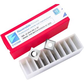 15mm Square Straight Carbide Cutters, for Woodturning Replacement Cutter Knives, Fits Spiral, Helical Planer Cutter, Wood Lathe Turning Tool, 10-Piece (15x15x2.5-30°)