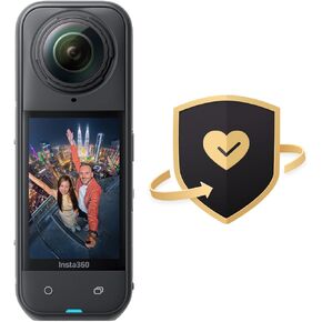 Insta360 X5 FlexiCare Bundle - Waterproof 8K 360° Action Camera, Leading Low Light, Invisible Selfie Stick Effect, Rugged & Replaceable Lens, 3-Hour Battery, Clear Audio, Stabilization