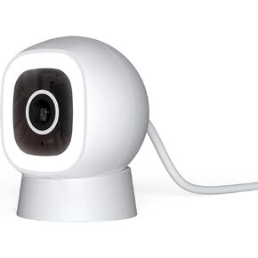 Luna Outdoor Camera, IP65 2K Wi-Fi Cameras for Home Security, Plug-in, Color Night Vision with Spotlight, Advanced AI Pet/Human/Vehicle Motion Detection with Descriptive Alerts, Phone App (1, Black)