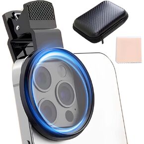 52mm Clip-On Phone Camera Lens Filter – 2025 New CPL Polarizing Filter for Smartphones, Portable Circular Polariscope, Fit for iPhone Photography