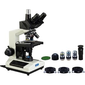 OMAX 40X-2500X Phase Contrast LED Trinocular Compound Microscope