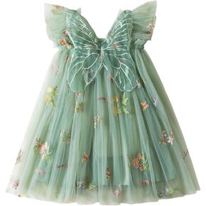 Baby Girls Fairy Tulle Dress Birthday Princess Casual Holiday Dresses Beach Sundress for Toddler Girl