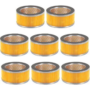 PATIKIL 4.2 x 2 Inch Air Compressor Intake Paper Filter 4 Pack Piston Type Air Filter Elements Replacement for Blowers Generators Filter Particles to Reduce Noise, Yellow