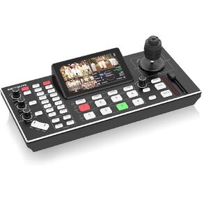 تبديل خلاط الفيديو مع وحدة تحكم كاميرا PTZ ، معاينة شاشة LCD 5.5 "، 4 قناة HDMI Switcher مع Awystick 4D ، تسجيل الفيديو 1080P 60FPS (لا يدعم 4K)