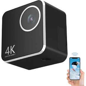 Mini Body Cam 4K 60FPS, 12MP Body Camera Magnetic with WiFi EIS Sensor, 143°Wide-Angle, APP Control, UHD Night Vision, IP64 Waterproof, 4X Zoom Wearable Camcorder with 1/2.5’’ CMOS Sensor