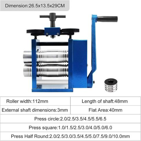 Jewelry Rolling Mill Machine ar Ratio 1:2.5 Wire Roller Mill 0.1-7mm Press Thickness Manual Combination Rolling Mill For Beginnners DIY Use(Rolling Mill C) in Saudi Arabia