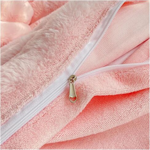 Bed Four Pieces Set Plush Bedding Set Fluffy Soft Duvet Cover Sheet Pillowcase(Single Size 3pcs) in Saudi Arabia