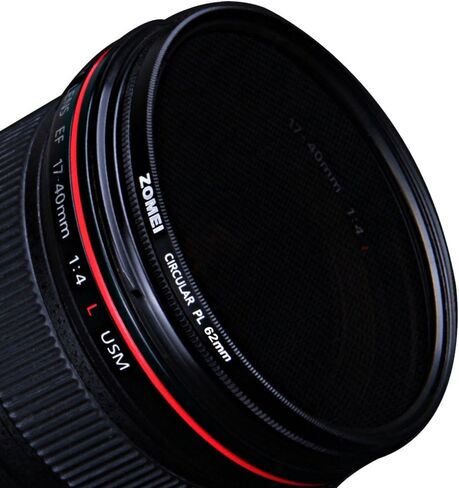 ZOMEI 62mm CPL Polarizing Filter Eliminate Reflection, for Nikon, Sony, Olympus, Pentax, Tamron, Sigma & Other DSLR Cameras in Saudi Arabia