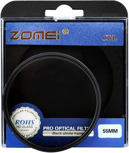 ZOMEI 82mm CPL Polarizing Filter Eliminate Reflection, for Nikon, Sony, Olympus, Pentax, Tamron, Sigma & Other DSLR Cameras in Saudi Arabia