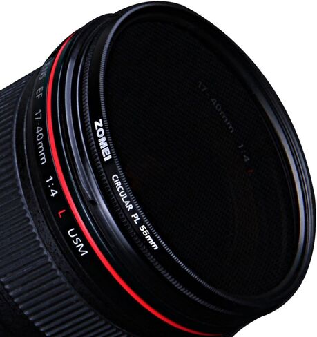 ZOMEI 82mm CPL Polarizing Filter Eliminate Reflection, for Nikon, Sony, Olympus, Pentax, Tamron, Sigma & Other DSLR Cameras in Saudi Arabia