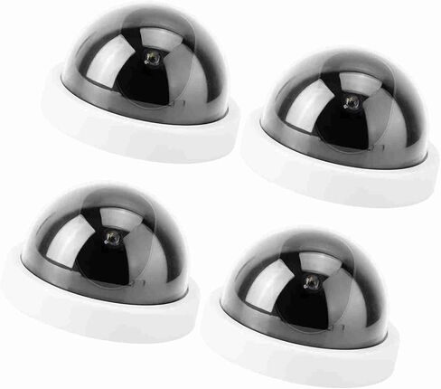 4pcs محاكاة القبة كاميرا CCTV وهمية الأمن كاميرا أمان وهمية مع ضوء LED وامض (أبيض) in Kuwait