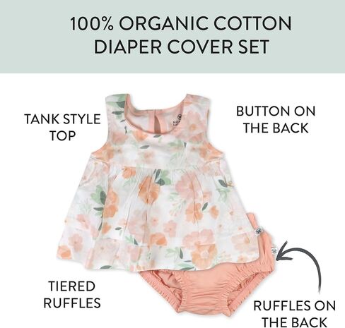 HonestBaby baby-girls Multipack Dress & Diaper Cover 100% Organic Cotton for Infant Baby and Toddler Boys, Girls, Unisex in Saudi Arabia