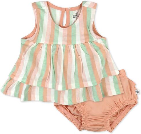 HonestBaby baby-girls Multipack Dress & Diaper Cover 100% Organic Cotton for Infant Baby and Toddler Boys, Girls, Unisex in Saudi Arabia