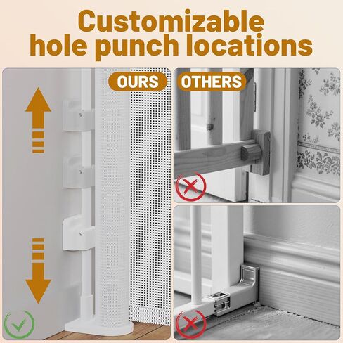 Retractable Baby Gate, 58" W x 33" H Extra Wide Mesh Dog Gate for Stairs, Doorways, Hallways, Outdoor, Indoor(White) in Saudi Arabia