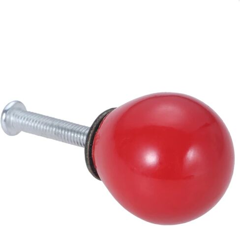 1Pc 21 * 26mm Round Ceramic Door Knobs Cabinet Drawer Dresser Cupboard Kitchen Furniture Pulls Handle Kid'Room Decoration Handles - (Color: White) in Saudi Arabia