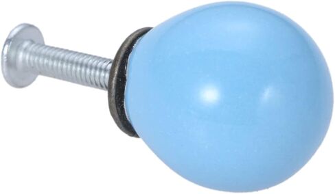 1Pc 21 * 26mm Round Ceramic Door Knobs Cabinet Drawer Dresser Cupboard Kitchen Furniture Pulls Handle Kid'Room Decoration Handles - (Color: White) in Saudi Arabia