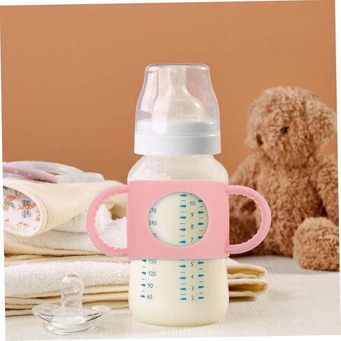 SUPVOX Bottle Handle Silicone Grip for Baby Bottles Anti-Slip Shockproof Easy to Clean in Kuwait