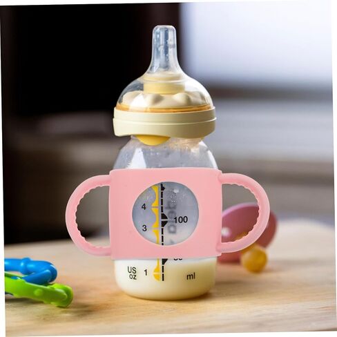 SUPVOX Bottle Handle Silicone Grip for Baby Bottles Anti-Slip Shockproof Easy to Clean in Kuwait