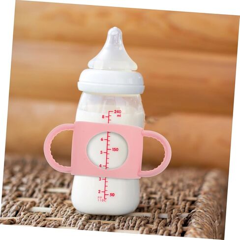 SUPVOX Bottle Handle Silicone Grip for Baby Bottles Anti-Slip Shockproof Easy to Clean in Kuwait