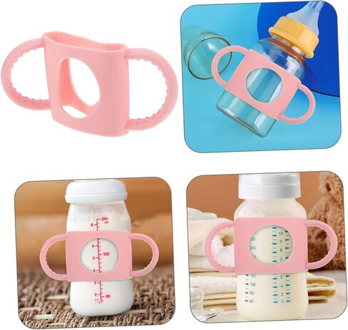 SUPVOX Bottle Handle Silicone Grip for Baby Bottles Anti-Slip Shockproof Easy to Clean in Kuwait