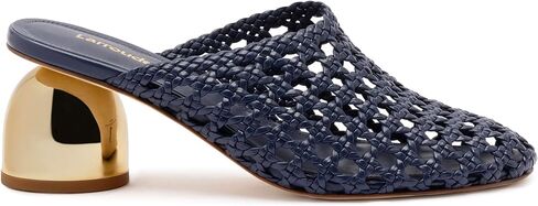 Larroodé Dew Drop Macrame Mule في Navy Leather in Kuwait