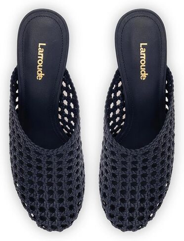 Larroodé Dew Drop Macrame Mule في Navy Leather in Kuwait