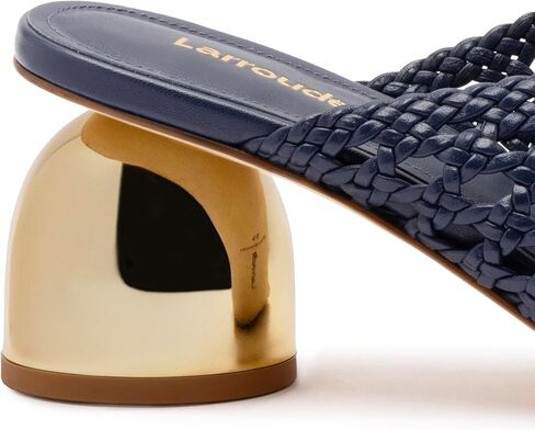 Larroodé Dew Drop Macrame Mule في Navy Leather in Kuwait