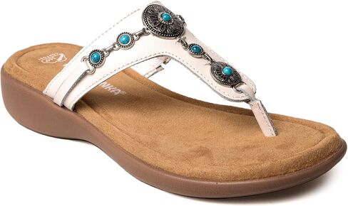 MINNETONKA Brenn - Dressy Slide Sandals for Women with a Classic Slip-On Design, Padded Rubber Soles, and Metal Accents and Ornaments in Saudi Arabia