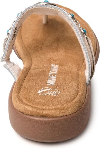 MINNETONKA Brenn - Dressy Slide Sandals for Women with a Classic Slip-On Design, Padded Rubber Soles, and Metal Accents and Ornaments in Saudi Arabia