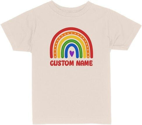 قوس قوس قزح مخصص اسم Toddler Kids T-Shirt in Kuwait