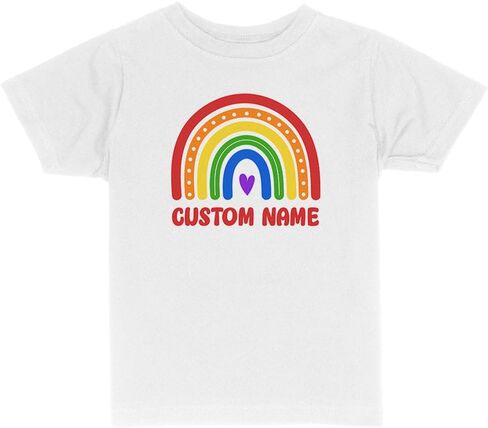 قوس قوس قزح مخصص اسم Toddler Kids T-Shirt in Kuwait
