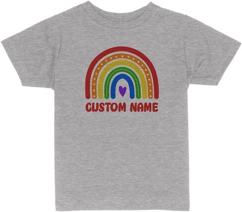 قوس قوس قزح مخصص اسم Toddler Kids T-Shirt in Kuwait