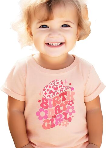 Birthday Girl Groovy Cowgirl Birthday Outfit for Baby and Toddler Youth Girls in Saudi Arabia