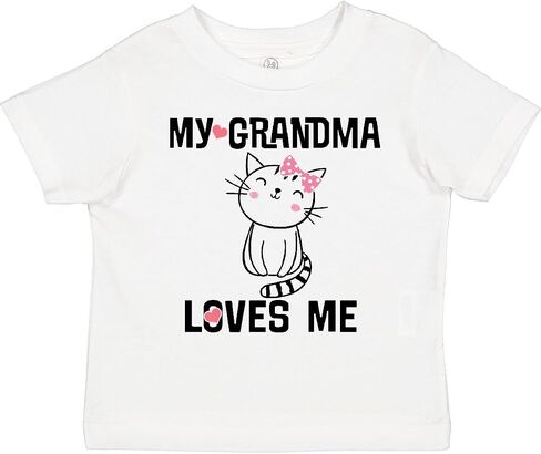 inktastic My Grandma Loves Me Girls Kitty Toddler T-Shirt in Saudi Arabia