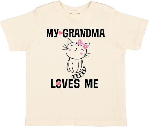 inktastic My Grandma Loves Me Girls Kitty Toddler T-Shirt in Saudi Arabia
