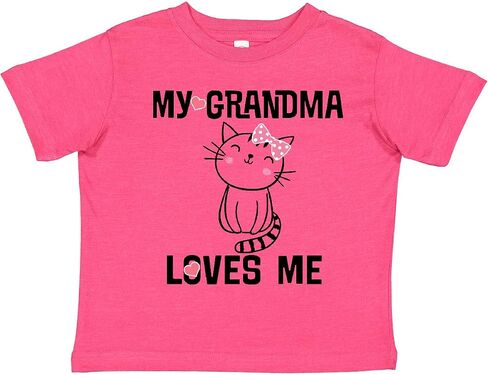 inktastic My Grandma Loves Me Girls Kitty Toddler T-Shirt in Saudi Arabia
