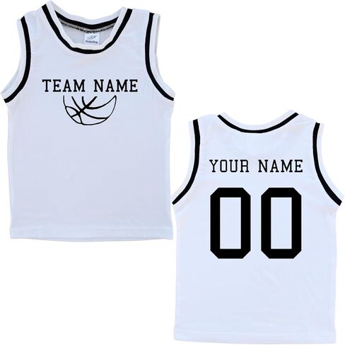 Custom Sleeveless Basketball Team Sport Jersey for Toddlers-Personalized with Name & Number-Front and Back in Saudi Arabia