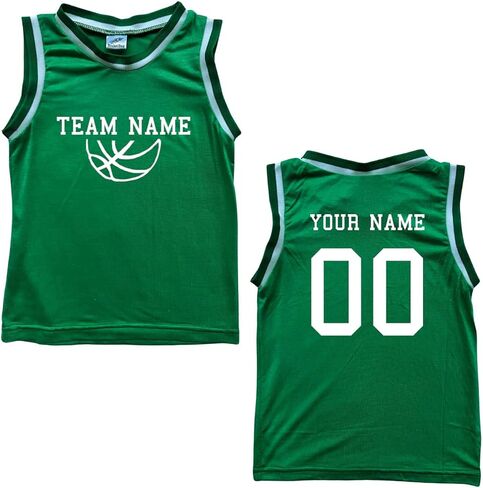 Custom Sleeveless Basketball Team Sport Jersey for Toddlers-Personalized with Name & Number-Front and Back in Saudi Arabia