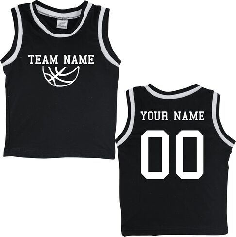 Custom Sleeveless Basketball Team Sport Jersey for Toddlers-Personalized with Name & Number-Front and Back in Saudi Arabia