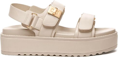 Rihero Women's Comfortable Open Toe Platform Sandals Fashion One Band Summer Dressy Flatform Sandals in Kuwait