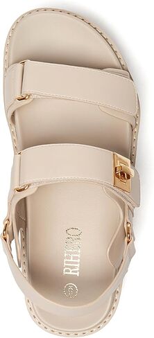Rihero Women's Comfortable Open Toe Platform Sandals Fashion One Band Summer Dressy Flatform Sandals in Kuwait