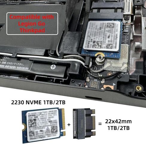 chenyang M.2 22x30mm to 22x80mm NVME M-Key NGFF Extension SSD Upgrade Adapter Compatible with ROG Flow X13 Gamings Laptop in Saudi Arabia