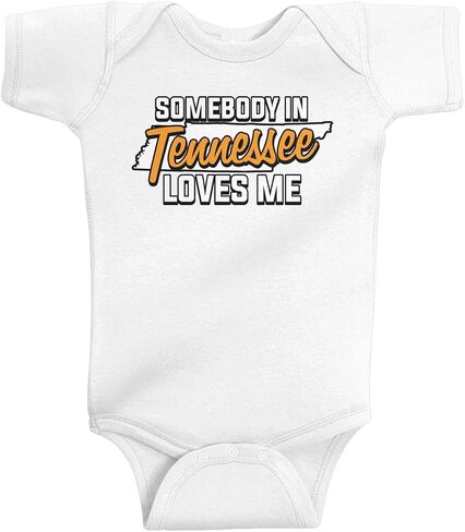 Threadrock Unisex Baby Somebody in Tennessee Loves Me Bodysuit in Kuwait