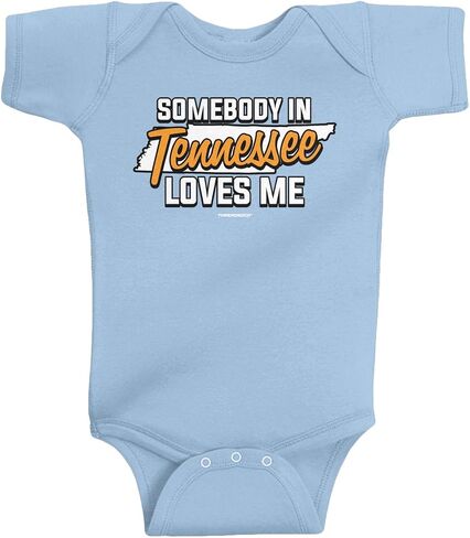 Threadrock Unisex Baby Somebody in Tennessee Loves Me Bodysuit in Kuwait