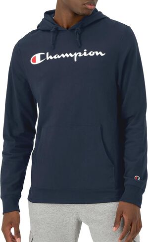 Champion, Midweight, Soft and Comfortable T-Shirt Hoodie for Men, Nifty Turquoise Script, X-Large in Saudi Arabia