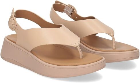 Fitflop Women Flated Flatform Leather Flatform Flatform Back-Strap Tee/Post Sandals Wedge in Kuwait