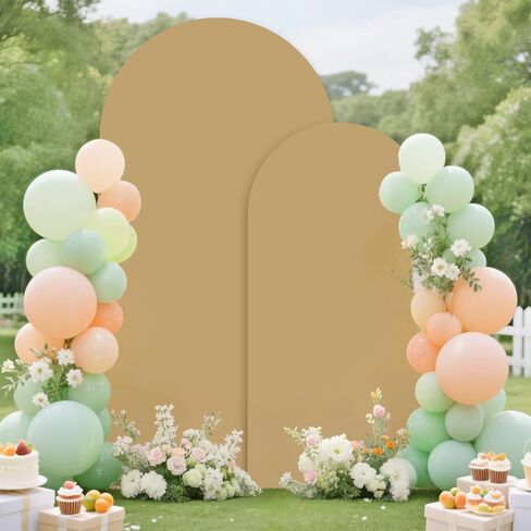 Fuhsy Metal Arch Backdrop Stand and Cover من 3 حواف معدنية مع المعادن مع غلاف خلفي القوس الأزرق الأزرق دندا 6 أقدام و 5 أقدام و 4 أقدام الإطارات قوس مستقرة للعرائس دش الطفل حفل عيد ميلاد الحفل in Saudi Arabia